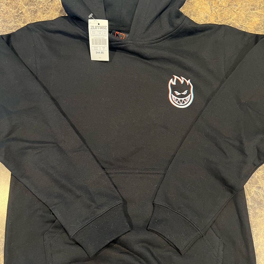 Spitfire Black Hoodie Boys Medium